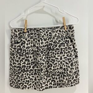 Mango leopard print mini skirt